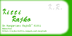 kitti rajko business card